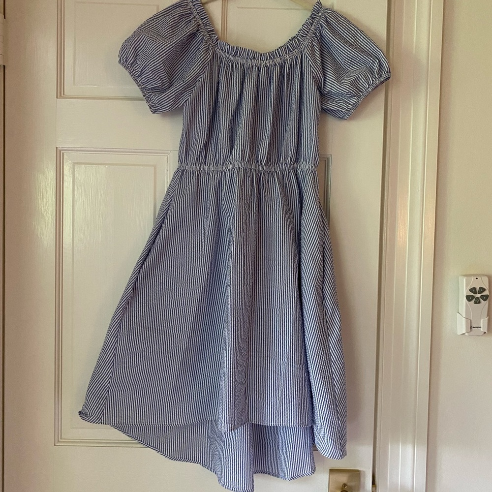 Seersucker Aqua dress. Size S.